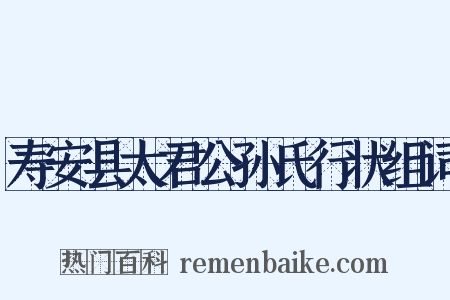 寿安县太君公孙氏行状组词是什么意思的图片